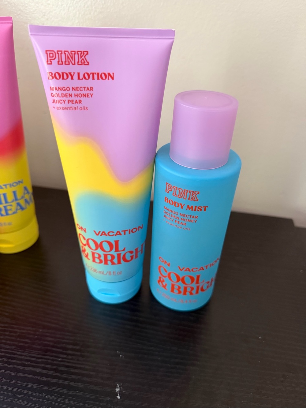 Vs pink vacation body mist and lotion bundle!